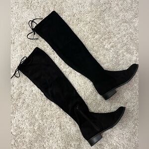 Black Over-the-Knee Women's Slouchy Boots by Farylrobin
